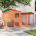 vidaXL Cușcă de exterior pentru iepuri, adăpost animale mici, lemn (170162)