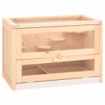 vidaXL Cușcă pentru hamsteri, 60x35, 5x42 cm, lemn masiv de brad (172378)