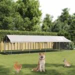 vidaXL Padoc pentru câini de exterior, cu acoperiș, 600x200x150 cm (171500)