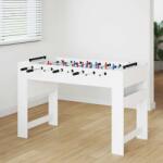 vidaXL Masă de Foosball Alb 125 x 60, 5 x 80 cm Lemn compozit (858884)