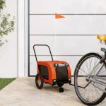 vidaXL Remorcă bicicletă animale companie portocaliu/negru oxford/fier (94012)