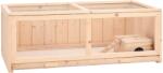 vidaXL Cușcă pentru hamsteri, 104x52x54 cm, lemn masiv de brad (172383)