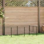 vidaXL Padoc pentru câini, negru, 10 m2, oțel (3082100)