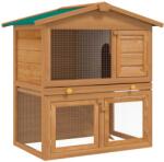 vidaXL Cușcă de exterior iepuri cușcă adăpost animale mici 3 uși lemn (170160)
