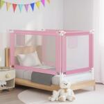 vidaXL Balustradă de protecție pat copii, roz, 140x25 cm, textil (10201) - kidspaws