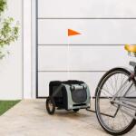 vida XL Remorcă bicicletă animale companie, gri/negru, oxford/fier - kidspaws - 448,90 RON
