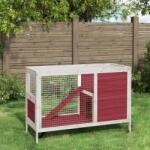 vida XL Cușcă pentru iepuri cafeniu 103x44x69, 5 cm lemn masiv de pin