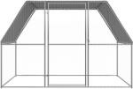 vida XL Coteț de păsări pentru exterior, 3x2x2 m, oțel galvanizat