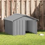 vidaXL Casă pentru câini, gri, 116, 5x103x81, 5 cm, oțel galvanizat (171542)