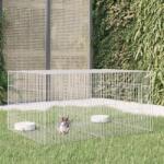 vidaXL Cușcă pentru iepuri, 2 panouri, 110x79x54 cm, fier galvanizat (171568)