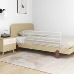 vidaXL Balustradă de protecție pat copii, alb, (76-137)x55 cm, fier