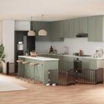 vidaXL Poartă câini pliabilă cu ușă 6 panouri maro, 480 cm, lemn plop - kidspaws - 528,76 RON