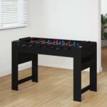 vidaXL Masă de Foosball Stejar Negru 125 x 60, 5 x 80 cm Lemn compozit (858885)
