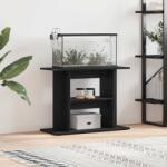 vidaXL Suport acvariu Stejar negru 80x35x60 cm Lemn prelucrat (862149)