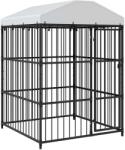 vidaXL Padoc pentru câini de exterior, cu acoperiș, 150 x 150 x 210 cm (145760)