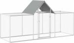 vida XL Coteț pentru păsări, 3 x 1 x 1, 5 m, oțel galvanizat - kidspaws - 752,61 RON