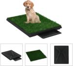 vidaXL Toaletă animale companie 2 buc tavă gazon artificial 63x50x7cm