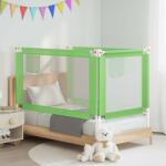 vidaXL Balustradă de protecție pat copii, verde, 140x25 cm, textil