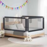 vidaXL Balustradă de protecție pat copii, gri închis, 180x25 cm textil