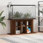 vida XL Suport acvariu, stejar maro, 120x40x60 cm, lemn prelucrat