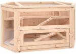 vidaXL Cușcă pentru hamsteri, 80x40x43 cm, lemn masiv de brad (172379)