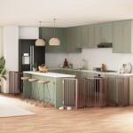 vidaXL Poartă câini pliabilă cu ușă 12 panouri maro 600 cm, lemn plop (3155551)