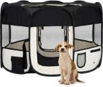 vidaXL Țarc de câini pliabil cu sac de transport, negru, 110x110x58 cm (171006)