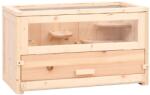 vidaXL Cușcă pentru hamsteri, 60x30x35 cm, lemn masiv de brad (172377)