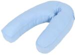 vidaXL Pernă de sarcină în formă de J, albastru, 54x(36-43) cm (132975)