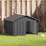vidaXL Casă pentru câini antracit 116, 5x103x81, 5 cm oțel galvanizat