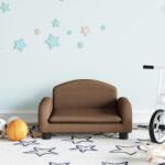 vida XL Canapea pentru copii, maro, 50x40x30 cm, material textil