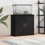 vidaXL Suport pentru acvariu, stejar negru, 81x36x73 cm, lemn stratificat (862155)