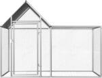 vida XL Coteț pentru păsări, 2 x 1 x 1, 5 m, oțel galvanizat