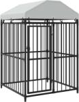 vidaXL Padoc pentru câini de exterior cu acoperiș, 120x120x150 cm (145762)