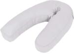 vidaXL Pernă de sarcină în formă de J, gri, 54x(36-43) cm (132974)