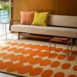 Orla Kiely gyapjú szőnyeg Optical Oval orange-sand 157703 - 200 x 280 cm