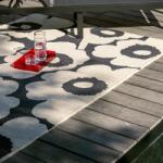 Marimekko kültéri műszálas szőnyeg unikko charcoal-white 434305 - 200 x 280 cm