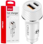 AMiO Încărcător auto USB-A + USB-C 20W AMIO-03878 (AX_03878)