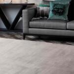 Asiatic műszálas modern szőnyeg kuza plain stripe silver ku22 - 160 x 230 cm