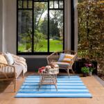 Laura Ashley kültéri műszálas szőnyeg Lille Sky Blue 480008 - 250 x 350 cm