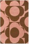 Orla Kiely gyapjú szőnyeg Prism Flower pink-terracotta 158002 - 160 x 230 cm