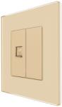 Luxion Priza internet Luxion cu rama din sticla aurie, design elegant (LX-MP025G-G)