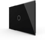LIVOLO Panou întrerupator touch Livolo din sticla neagra, standard italian (VL-P901-3B)
