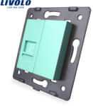 LIVOLO Priza internet Livolo verde pentru montaj îngropat, design modern (C7-1C-18)