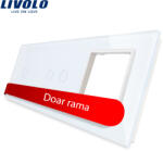 LIVOLO Panou intrerupator simplu+dublu+ priza Livolo din sticla (VL-P701/02/E-6W)