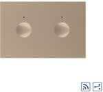 LIVOLO Intrerupator dublu touch wireless Livolo cap scara/cruce, auriu, standard Italian (C9-VL-FC2SR-3AP)
