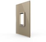 LIVOLO Rama din sticla Livolo Italian 1 modul, auriu, serie noua (VL-P9E-1A)