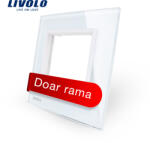 LIVOLO Rama simpla pentru priza Livolo din sticla termorezistenta alba (VL-P7E-2W)