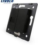 LIVOLO Priza telefon Livolo neagra pentru montaj incastrat, design premium (C7-1T-12)