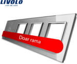 LIVOLO Rama intrerupator cu touch simplu+priza tripla LIVOLO din sticla (VL-P701/E/E/E-8I)